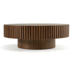 Pierre - Modern Walnut Large Round Coffee Table by VIG Furniture - View 1