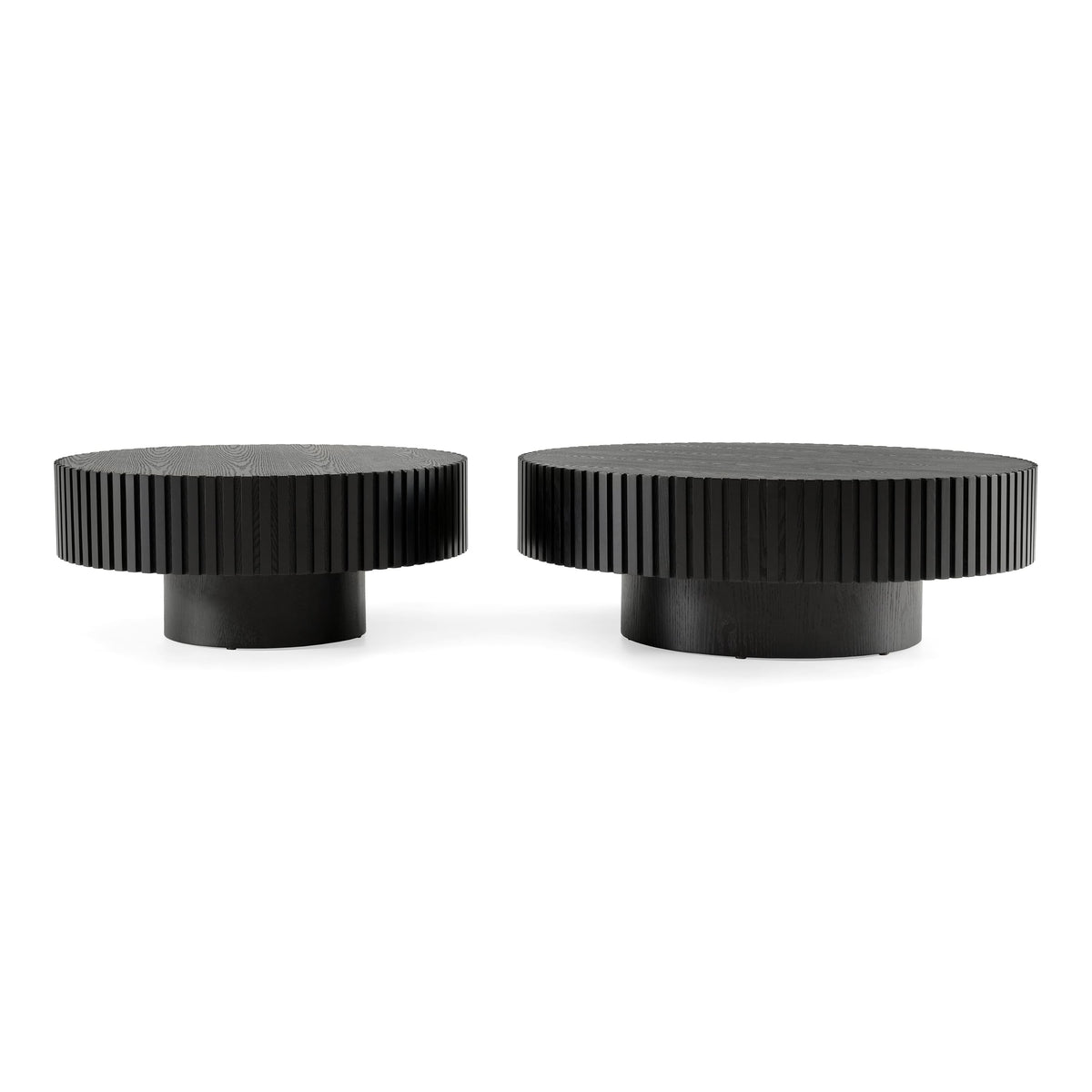 Pierre - Modern Black Ash Round Coffee Table Set by VIG Furniture - View 1