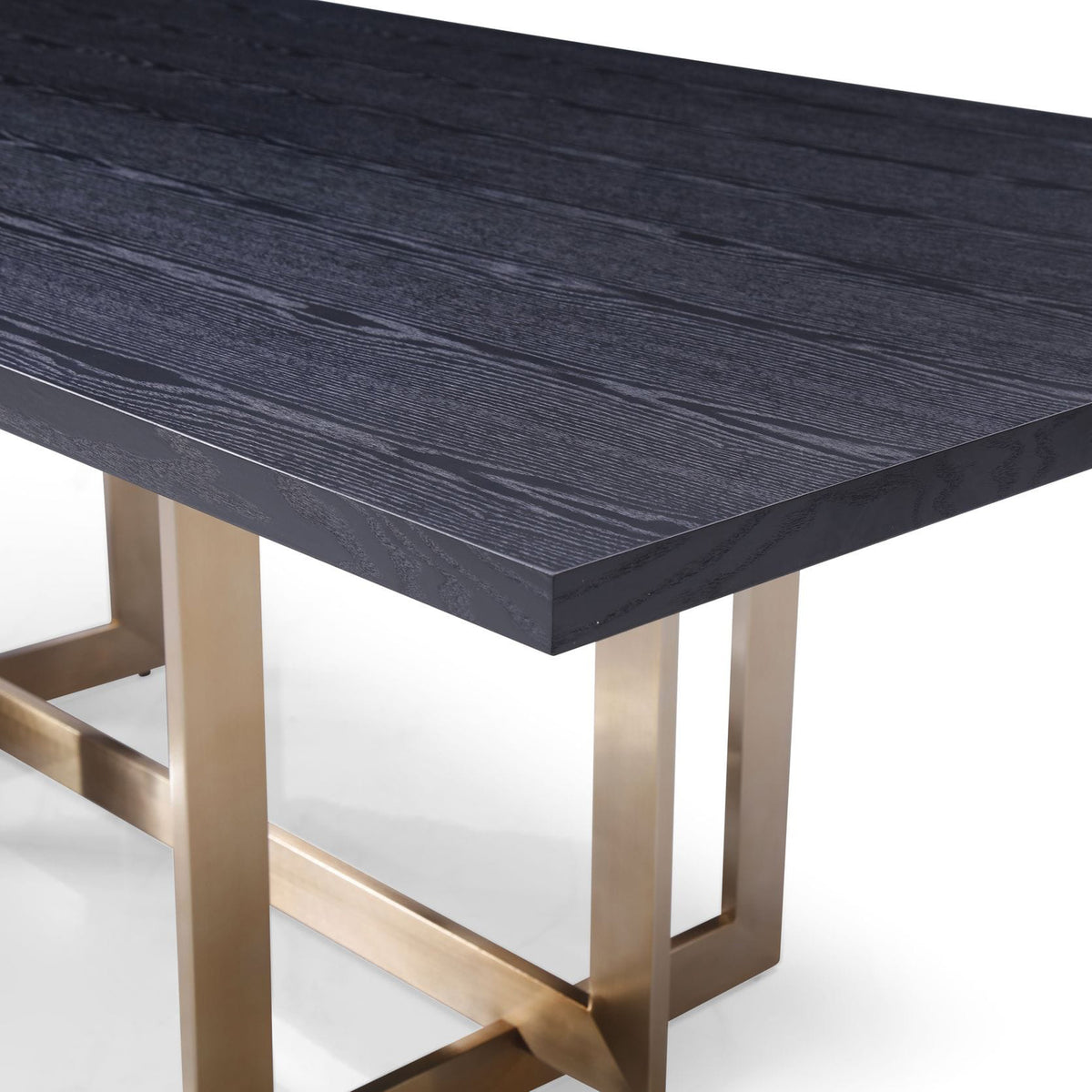 Pike - Modern Black Ash & Brass Dining Table by VIG Furniture - View 11