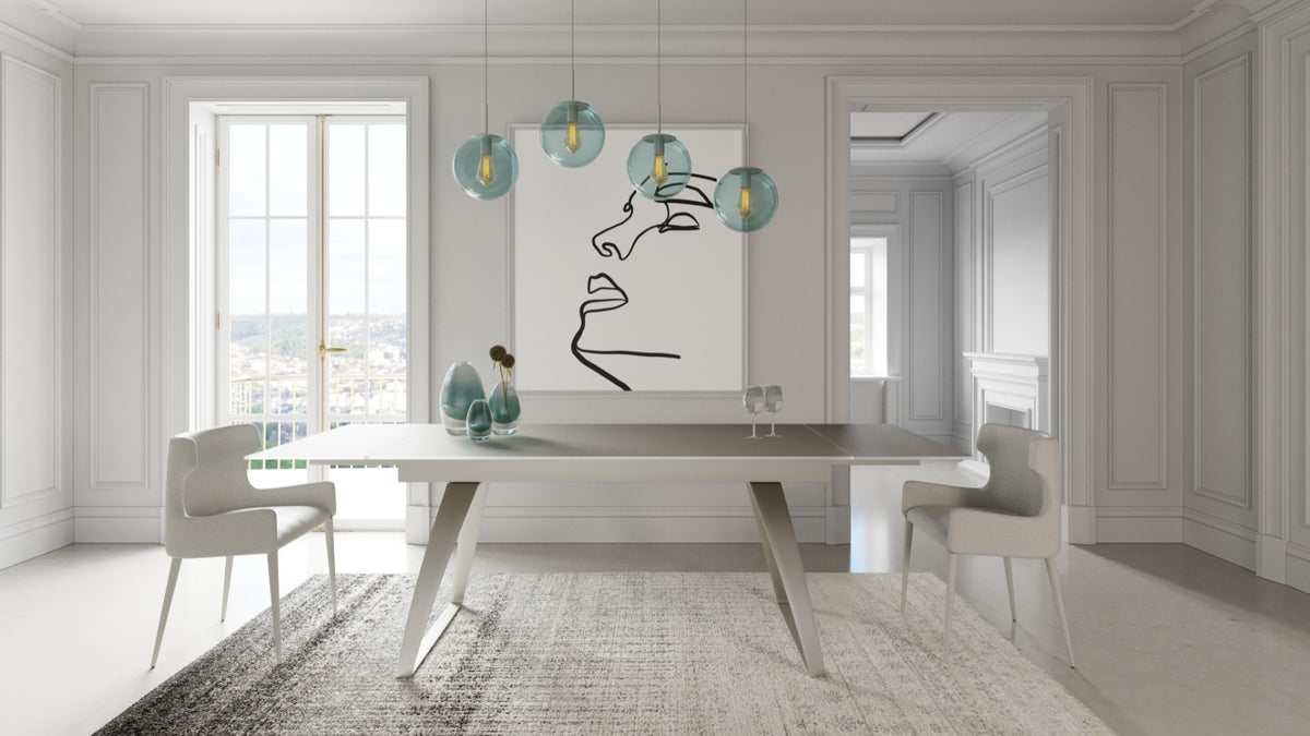 Pittson - Modern Extendable Grey Glass Dining Table by VIG Furniture - View 7