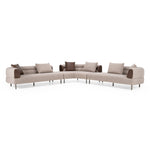 Plume - Modern Brown Fabric Sectional Sofa by VIG Furniture - View 1