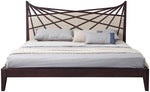 Prism Modern Brown & Beige Bonded Leather Bed by VIG Furniture - View 1