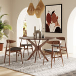 Prospect - Modern 47" Round Walnut Dining Table by VIG Furniture - View 2