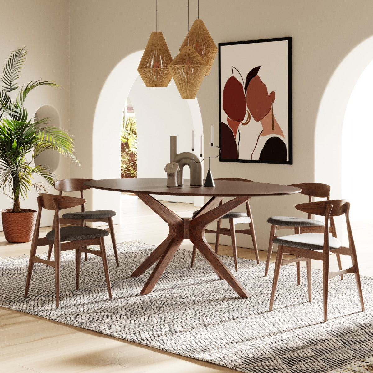 Prospect - Modern Oval Walnut Dining Table by VIG Furniture - View 7