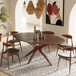Prospect - Modern Oval Walnut Dining Table by VIG Furniture - View 8