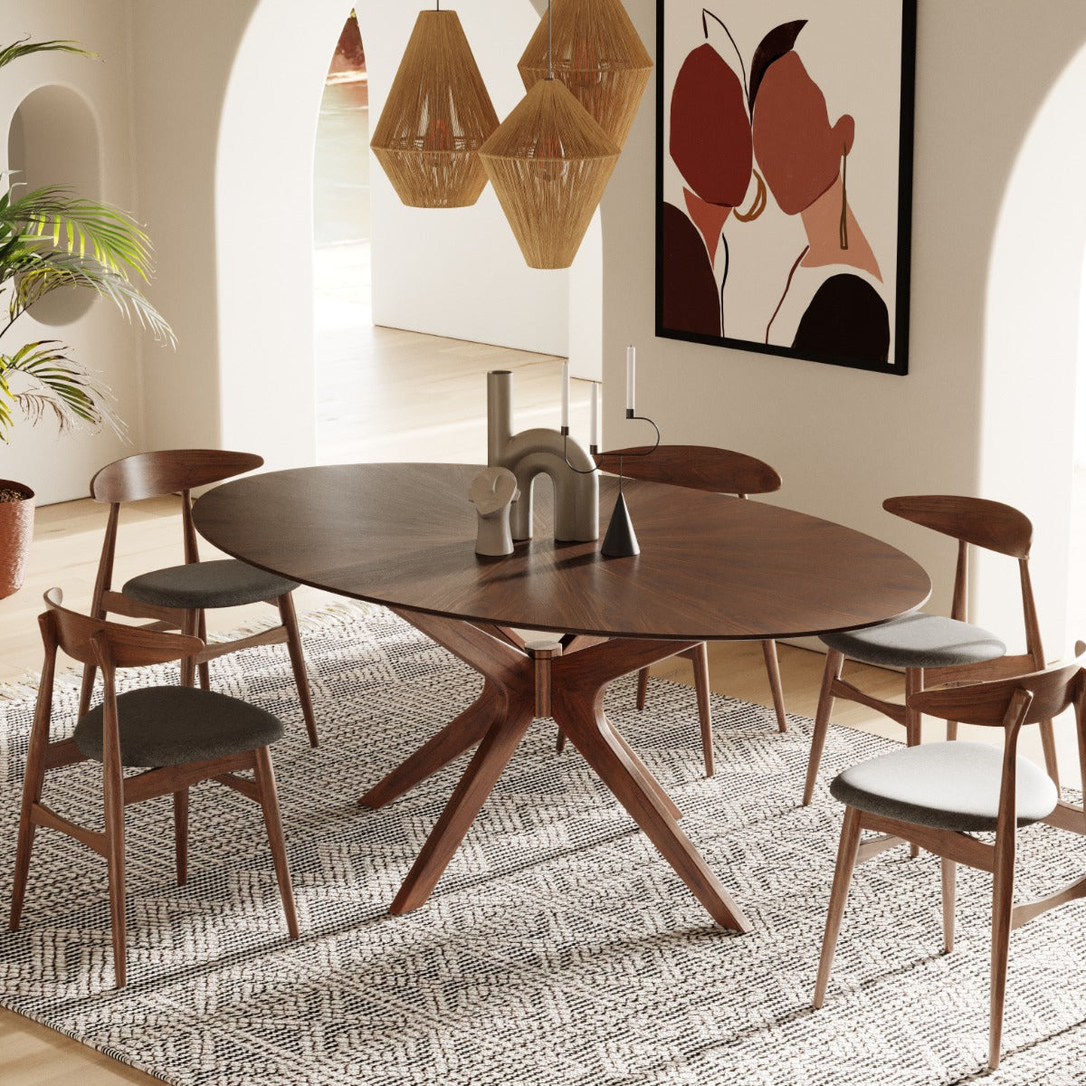 Prospect - Modern Oval Walnut Dining Table by VIG Furniture - View 8
