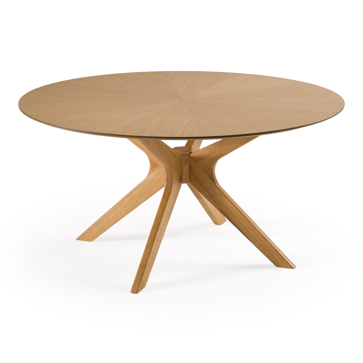 Prospect - Modern Round 59" Natural Oak Dining Table by VIG Furniture - View 2
