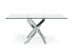 Pyrite Modern Rectangular Glass Dining Table by VIG Furniture - View 3