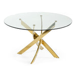 Pyrite - Modern Round Glass Dining Table by VIG Furniture - View 1