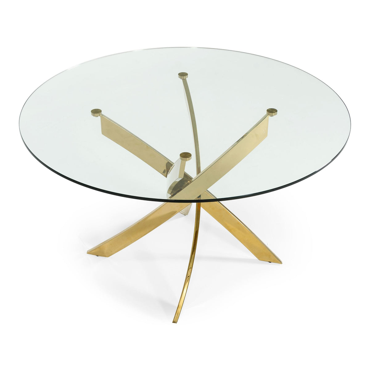 Pyrite - Modern Round Glass Dining Table by VIG Furniture - View 5