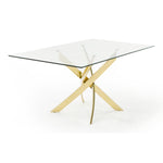 Pyrite Modern Glass and Gold Dining Table by VIG Furniture - View 12