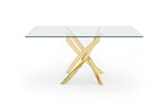Pyrite Modern Glass and Gold Dining Table by VIG Furniture - View 7