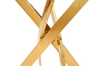 Pyrite Modern Glass and Gold Console Table by VIG Furniture - View 3
