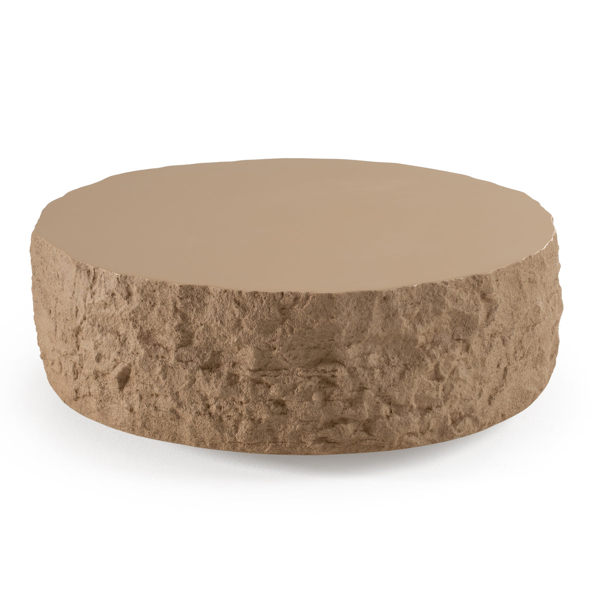 Quarry - Modern Beige Round Coffee Table by VIG Furniture - View 2