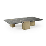 Quest - Modern Black Rose Marble + Antique Brass Coffee Table by VIG Furniture - View 2