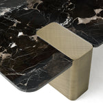 Quest - Modern Black Rose Marble + Antique Brass Coffee Table by VIG Furniture - View 4