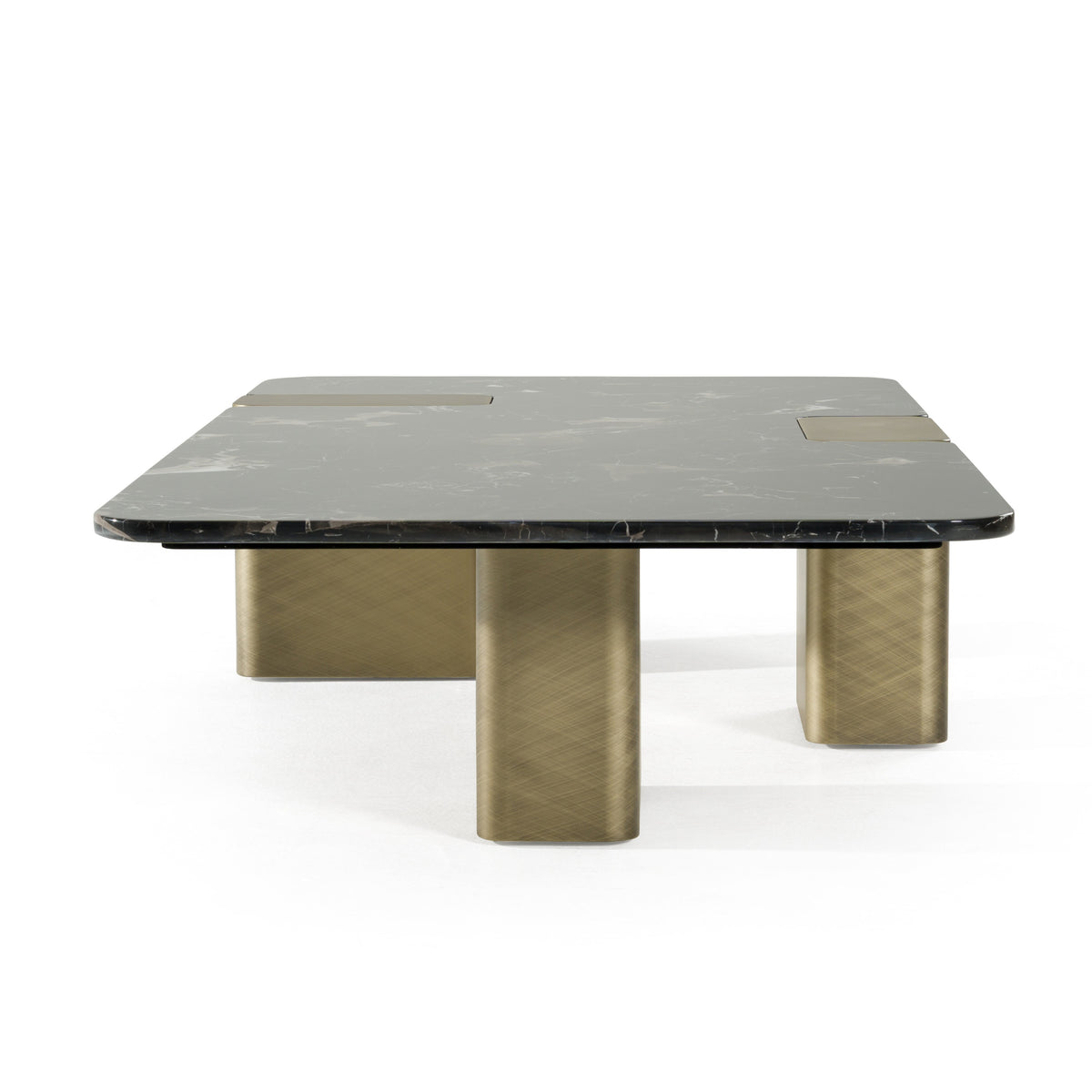 Quest - Modern Black Rose Marble + Antique Brass Coffee Table by VIG Furniture - View 5