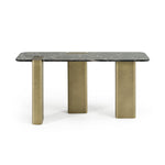 Quest - Modern Black Rose Marble + Antique Brass Console Table by VIG Furniture - View 3