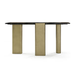 Quest - Modern Black Rose Marble + Antique Brass Console Table by VIG Furniture - View 4