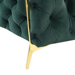 Quincey - Transitional Emerald Green Velvet Loveseat by VIG Furniture - View 2