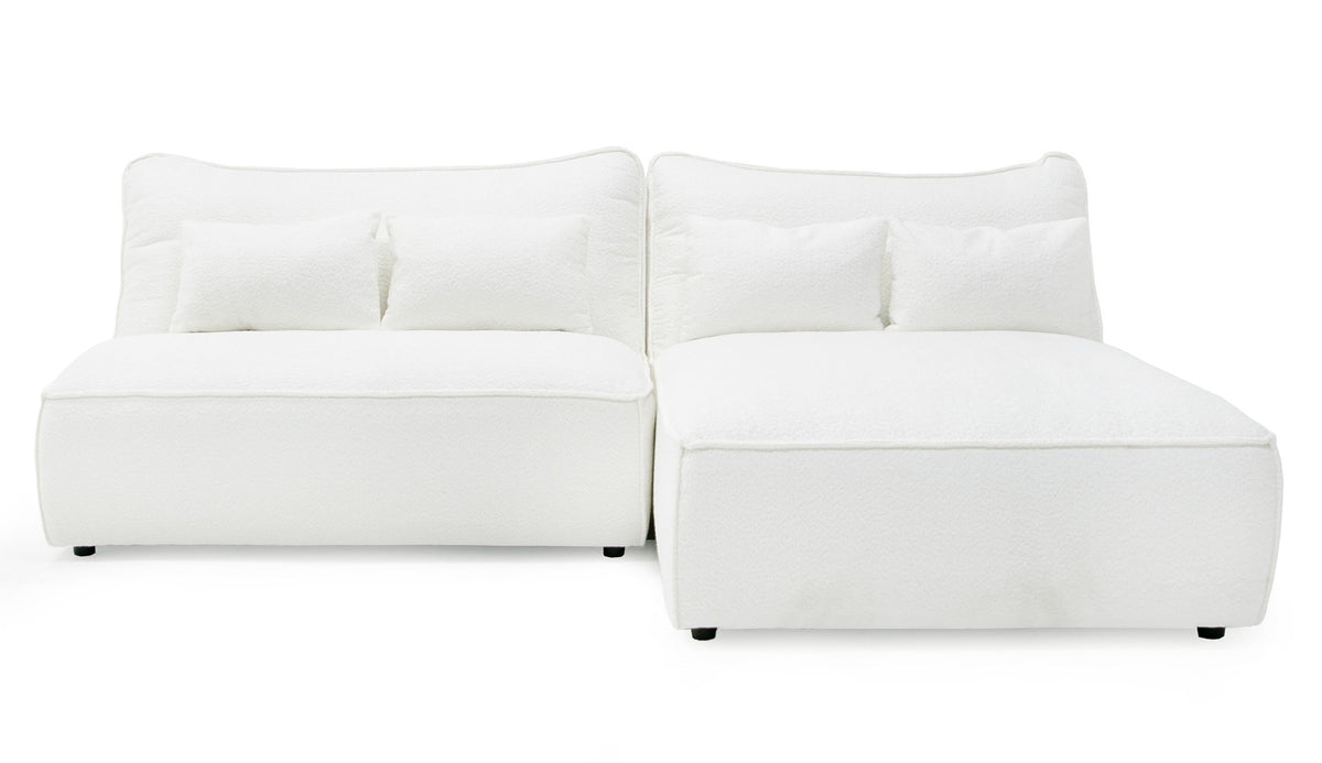 Racine - Modern White Fabric Modular Sectional Sofa by VIG Furniture - View 2