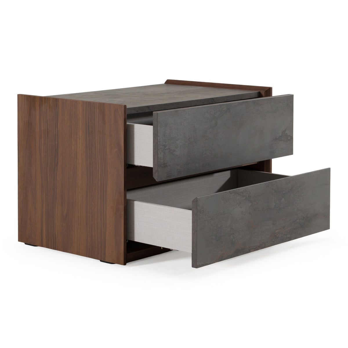 Rado Modern Walnut & Stucco Nightstand by VIG Furniture - View 6