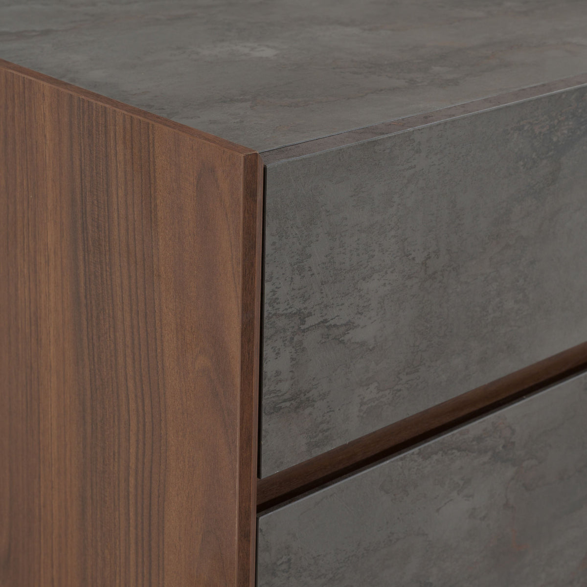 Queen Rado - Modern Walnut & Volcanic Slate Bedroom set