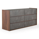 Queen Rado - Modern Walnut & Volcanic Slate Bedroom set