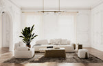 Rainier - Contemporary Off-White Fabric + Antique Brass Sofa by VIG Furniture - View 4