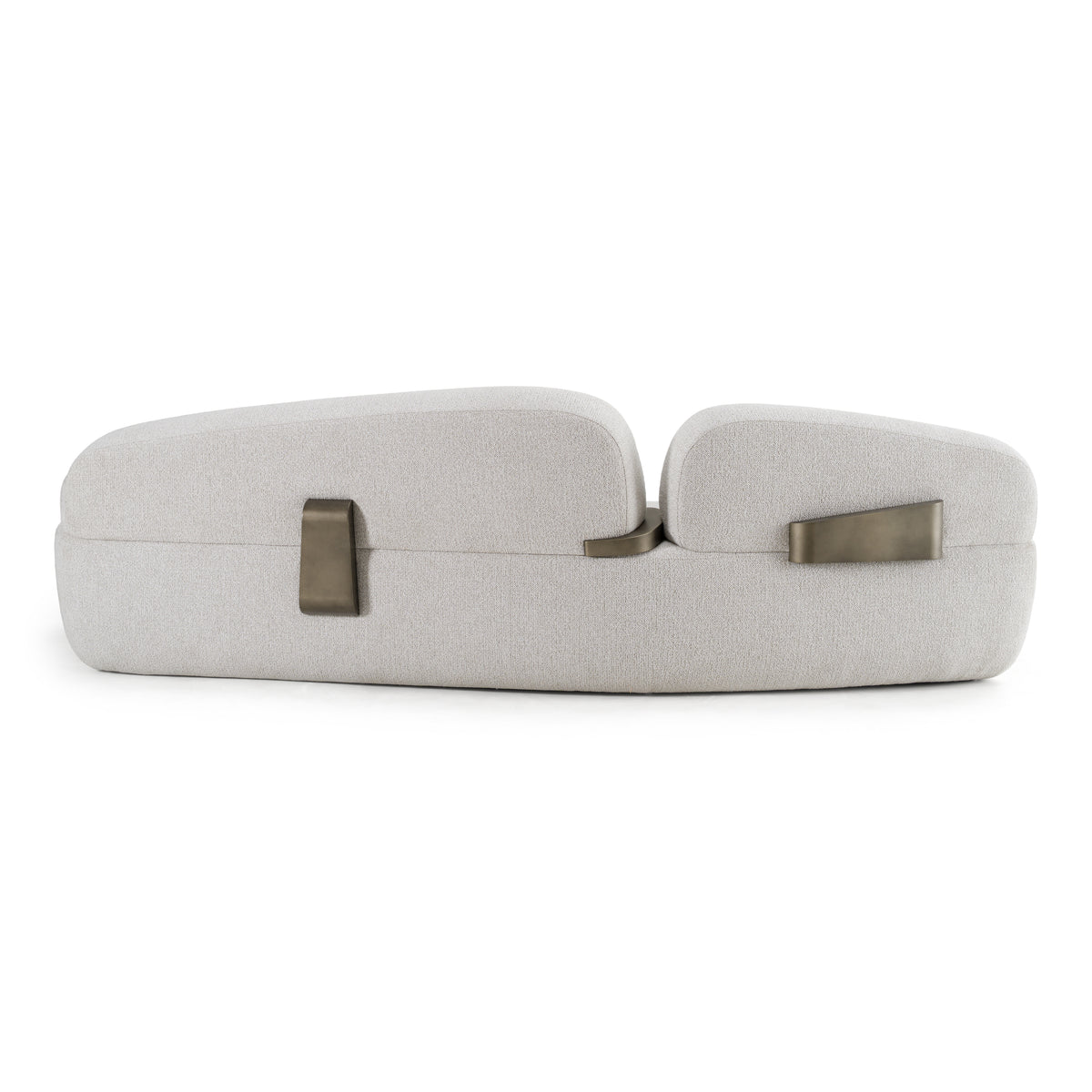 Rainier - Contemporary Off-White Fabric + Antique Brass Sofa by VIG Furniture - View 8