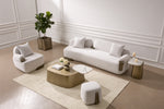 Rainier - Contemporary Off-White Fabric + Antique Brass Sofa by VIG Furniture - View 2