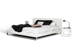 Queen Ramona Modern White Leatherette Bed by VIG Furniture - View 1