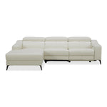 Rampart - Modern L-Shape LAF White Leather Sectional Sofa with 1 Recliner by VIG Furniture - View 10