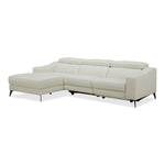 Rampart - Modern L-Shape LAF White Leather Sectional Sofa with 1 Recliner by VIG Furniture - View 11