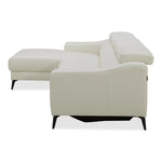 Rampart - Modern L-Shape LAF White Leather Sectional Sofa with 1 Recliner by VIG Furniture - View 12