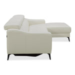 Rampart - Modern L-Shape RAF White Leather Sectional Sofa with 1 Recliner by VIG Furniture - View 11