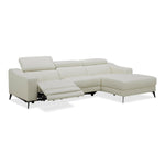Rampart - Modern L-Shape RAF White Leather Sectional Sofa with 1 Recliner by VIG Furniture - View 13