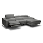 Rampart - Modern L-Shape RAF Grey Leather Sectional Sofa with 1 Recliner by VIG Furniture - View 3