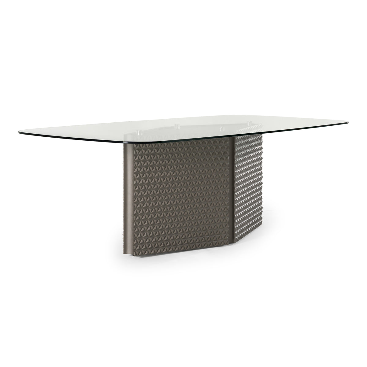 Raphael - Modern Glass + Silver Dining Table by VIG Furniture - View 2