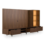 Raskin - Contemporary Walnut Entertainment Center w/ LED Lighting by VIG Furniture - View 4