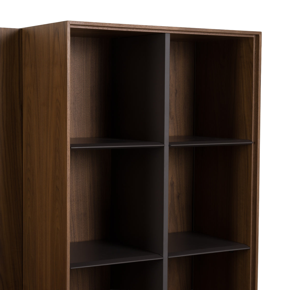 Raskin - Contemporary Walnut Entertainment Center w/ LED Lighting by VIG Furniture - View 7