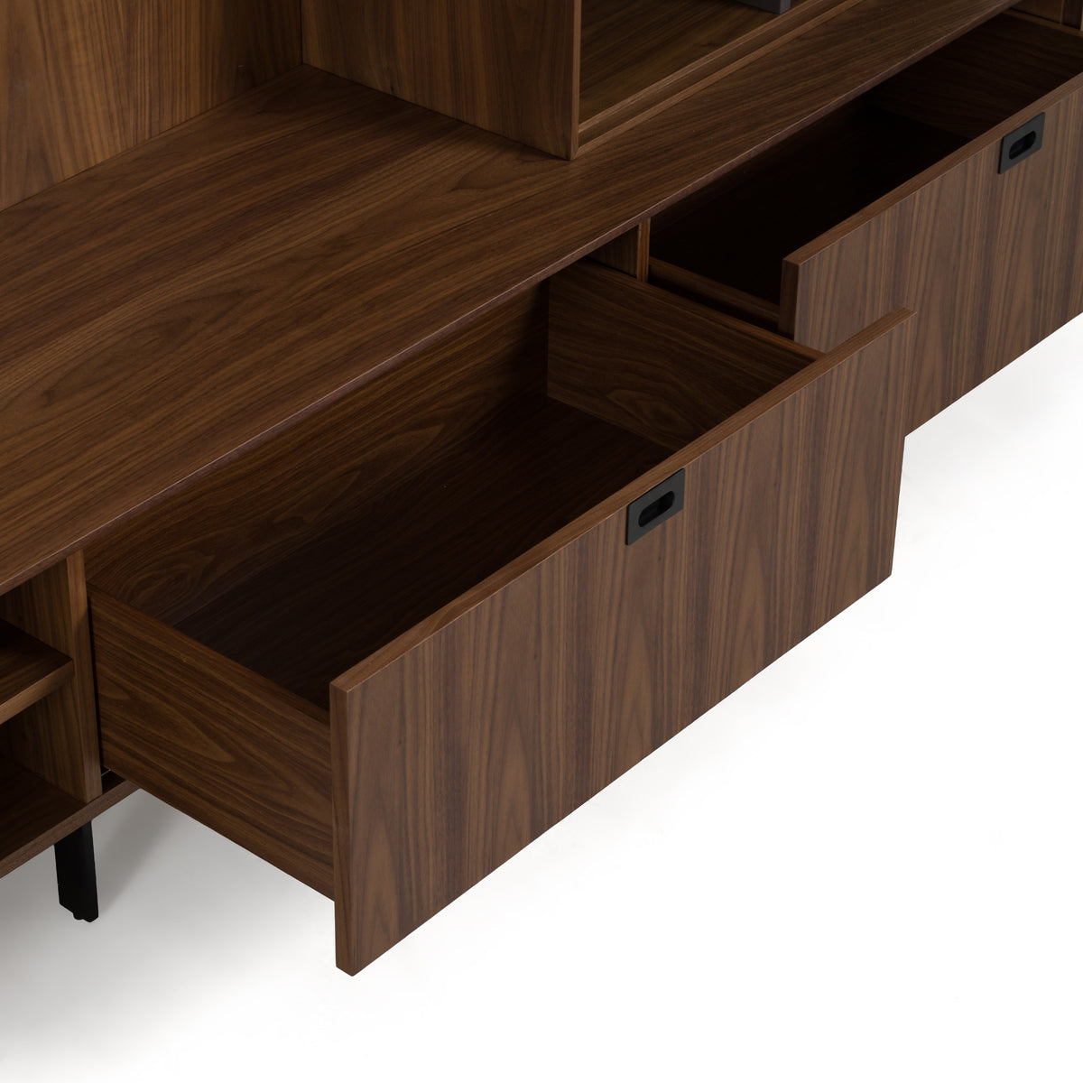 Raskin - Contemporary Walnut Entertainment Center w/ LED Lighting by VIG Furniture - View 9