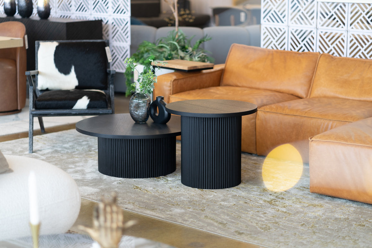 Rawlins Modern Mid Century Black Ash Round Coffee Table by VIG Furniture - View 2
