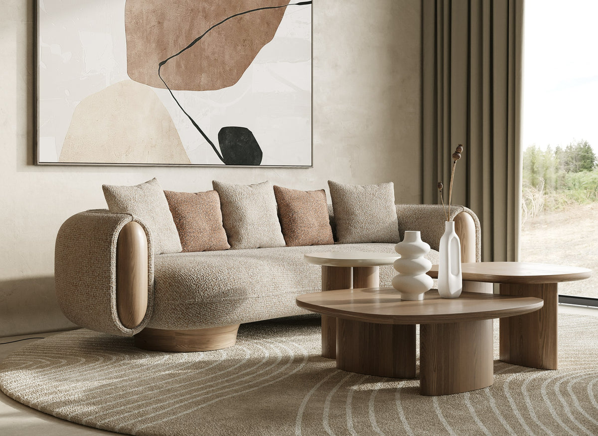 Raywood - Modern Multicolored Boucle Fabric + Ash Sofa by VIG Furniture - View 8