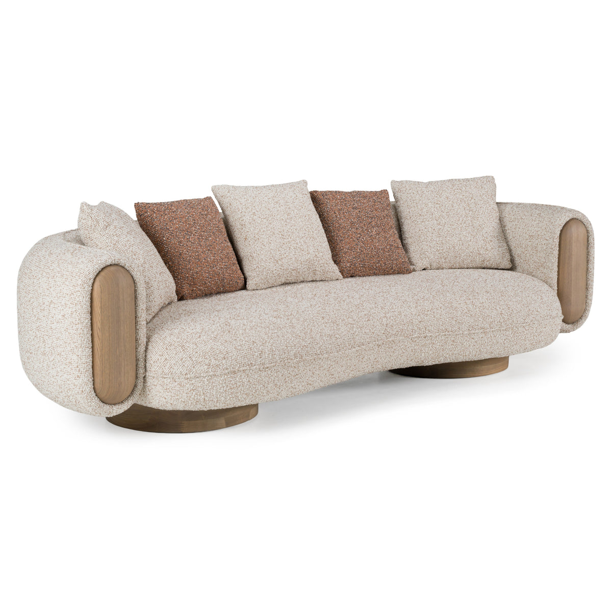 Raywood - Modern Multicolored Boucle Fabric + Ash Sofa by VIG Furniture - View 2