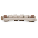 Raywood - Modern Multicolored Boucle Fabric + Ash Sectional Sofa by VIG Furniture - View 1