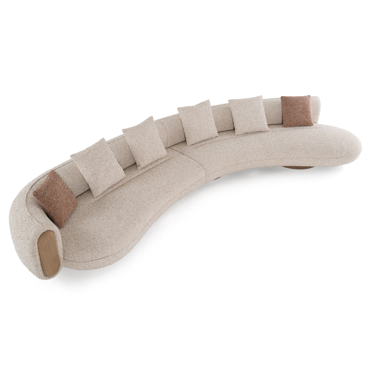 Raywood - Modern Multicolored Boucle Fabric + Ash Sectional Sofa by VIG Furniture - View 3
