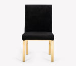 Reba Modern Black Velvet & Gold Dining Chair (Set of 2) by VIG Furniture - View 6