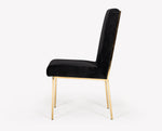 Reba Modern Black Velvet & Gold Dining Chair (Set of 2) by VIG Furniture - View 5