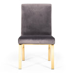 Reba Modern Grey Velvet & Gold Dining Chair (Set of 2) by VIG Furniture - View 1